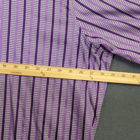 Robert Graham Shirt Men's 4XL Purple Flip Cuff Long Sleeve Button Up - Picture 6 of 11